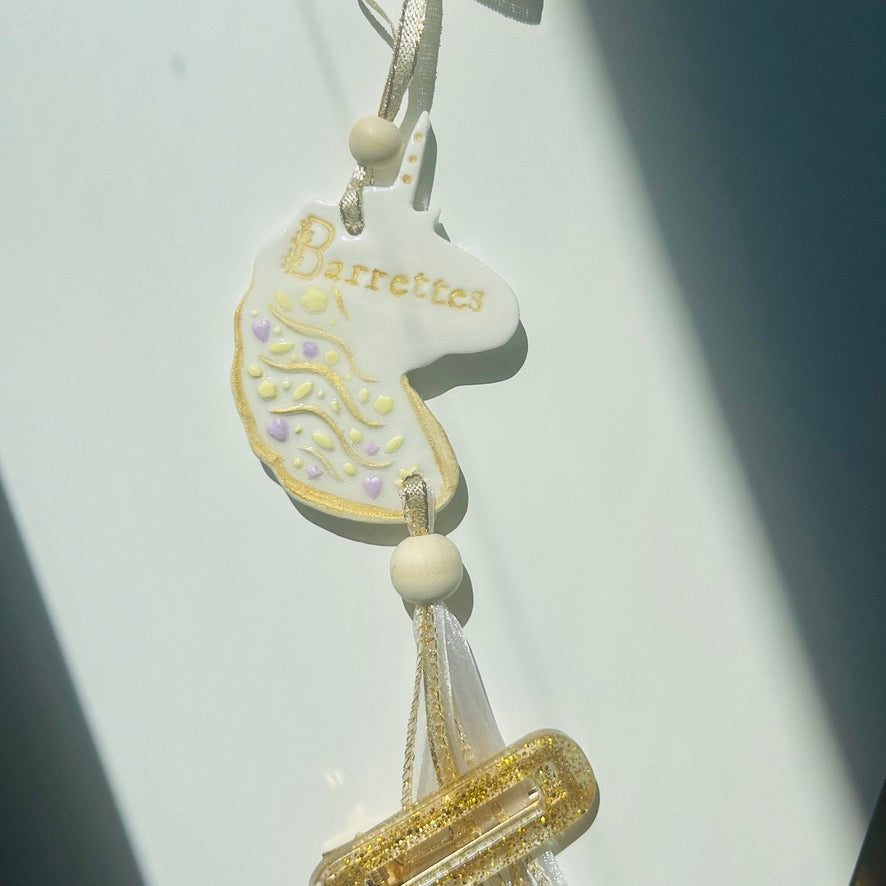 Porte-barrettes "Tête de licorne"