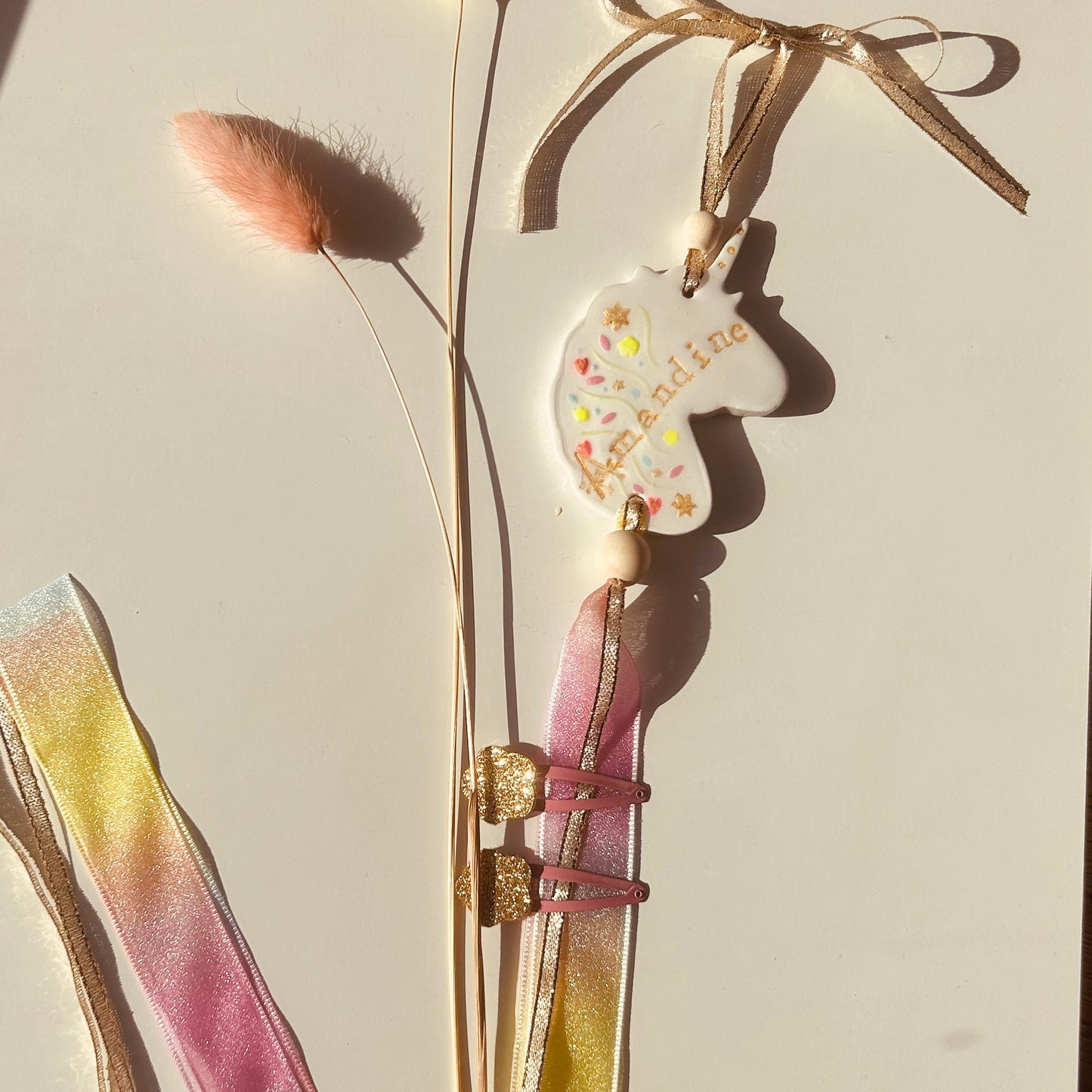 Porte-barrettes "Tête de licorne"