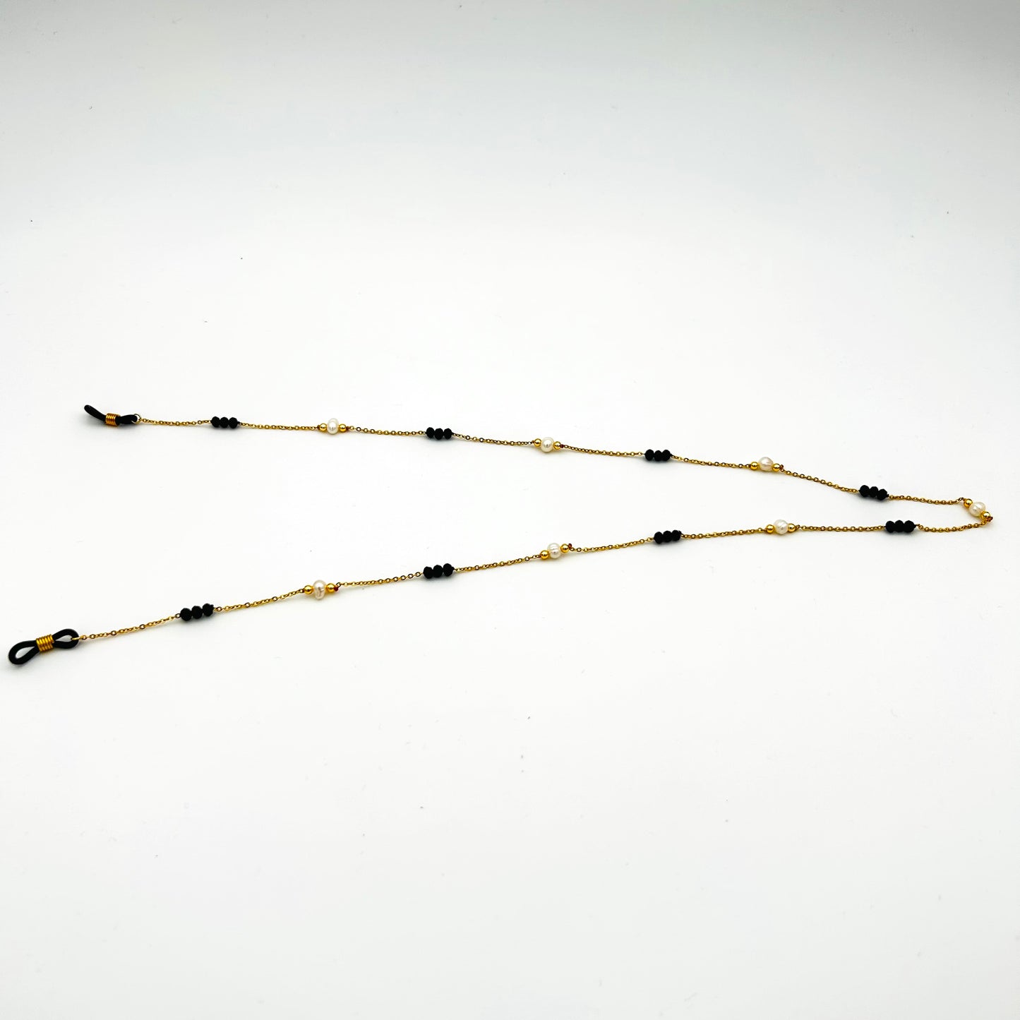 Glasses Chain in Black Pearls