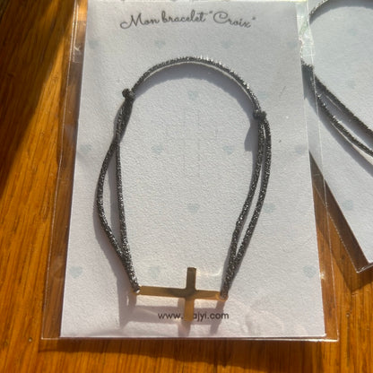 Bracelet Cordon "Croix"