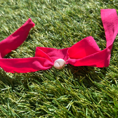 Bracelet "Mon Ruban Perle Rose"