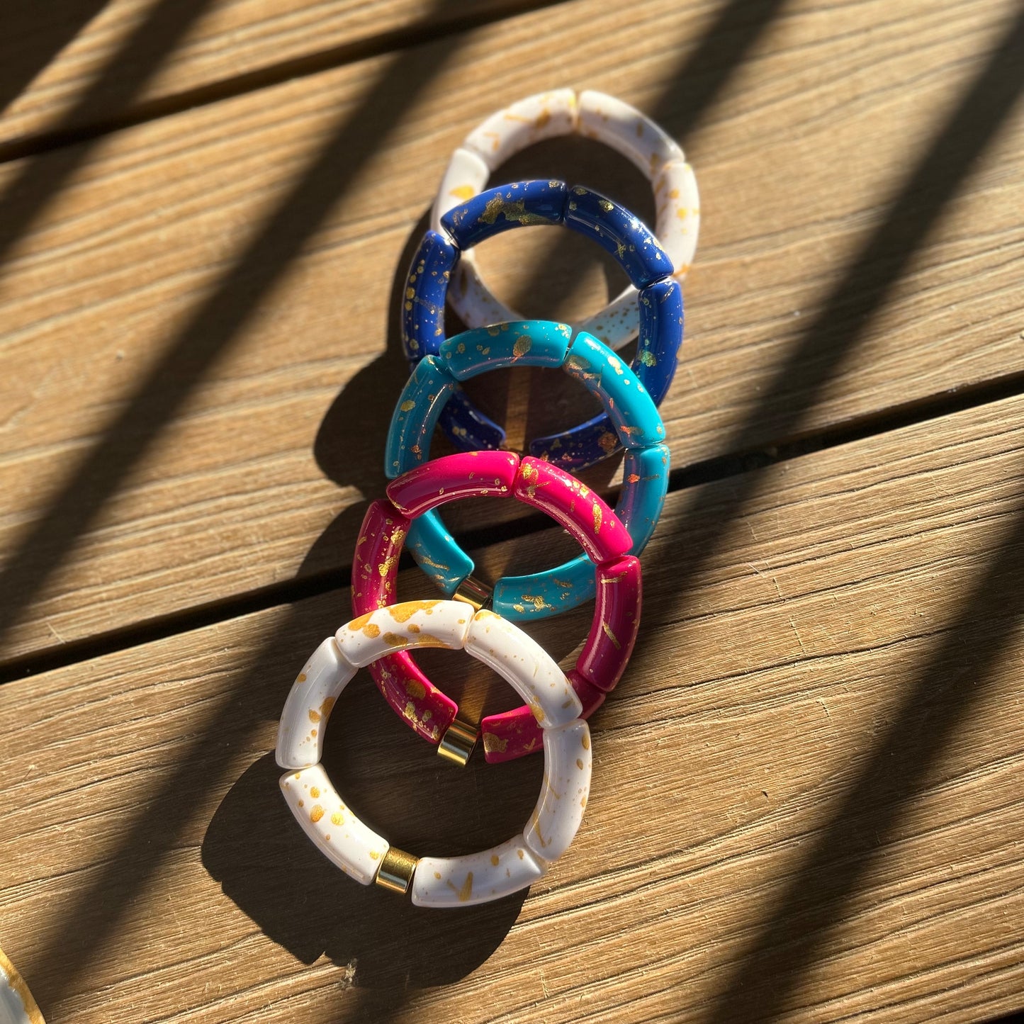 Bracelet "Flocons d'or"
