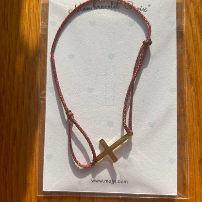 Bracelet Cordon "Croix"