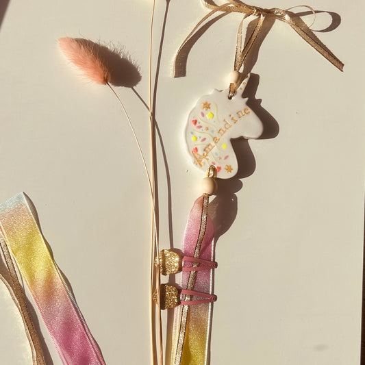 Porte-barrettes "Tête de licorne"