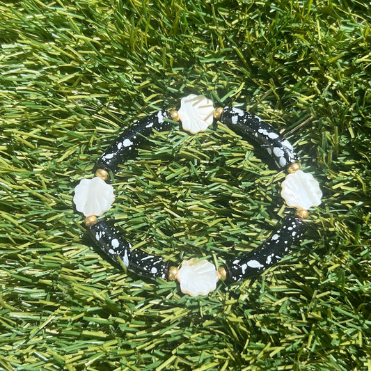 Bracelet "Noir et Coquillages"